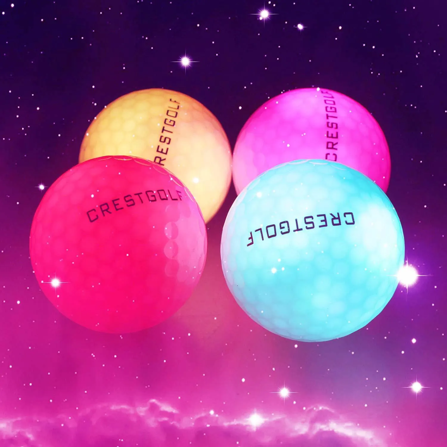 Golfbälle Crestgolfball mit 3 Stück, 6 Stück, 10 Stück, 30 Stück, Packung mit Nachtleuchtlicht, LED-Ball, sechs Farben zur Auswahl, 221203