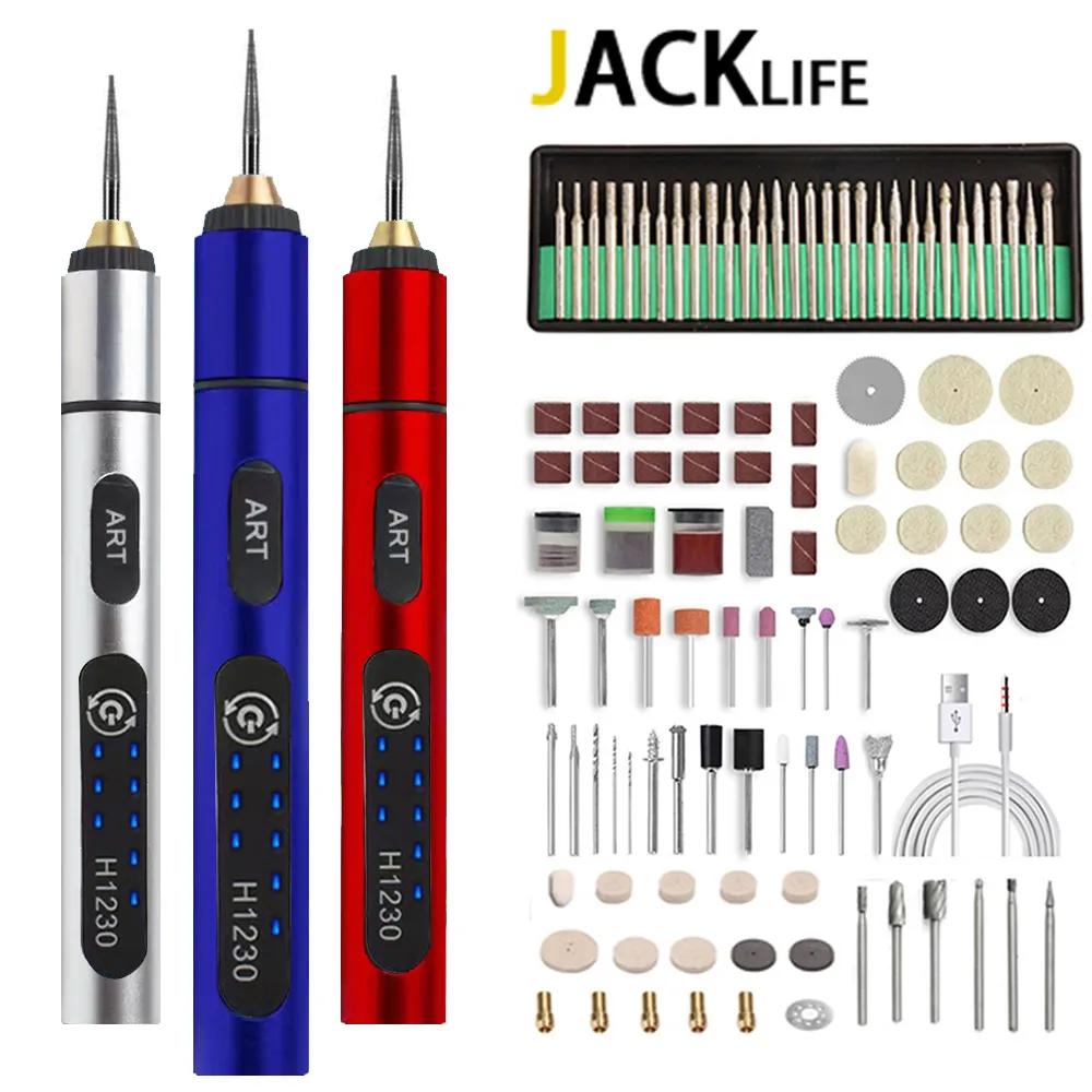 Perceuse électrique USB sans fil, Kit d'outils rotatifs, stylo de gravure sur bois, bricolage pour bijoux métal verre Mini sans fil 221202
