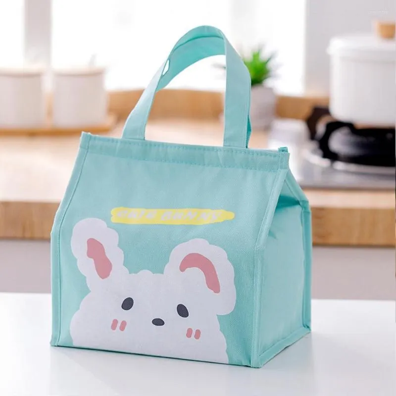 Ensembles de vaisselle haute capacité Simple dessin animé animaux Portable déjeuner sac à main fournitures pour la maison conteneur résistant aux taches pour le bureau