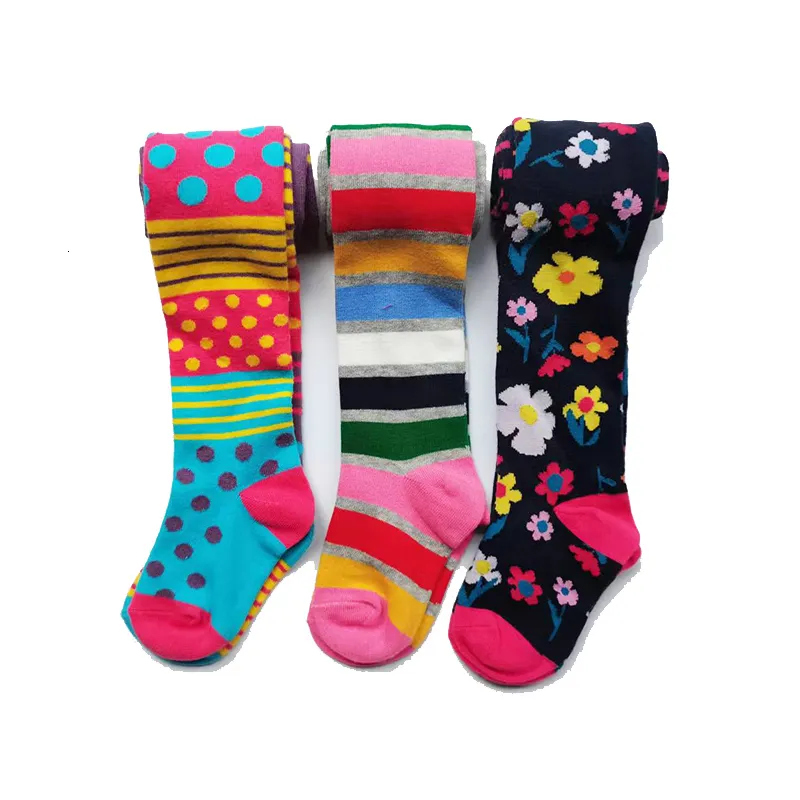 Leggings Tights 3PCS Girls Plaid Kids Stockings Spring Autumn Christmas Baby Girl Floral Clothes Striped for Pantyhose 221203