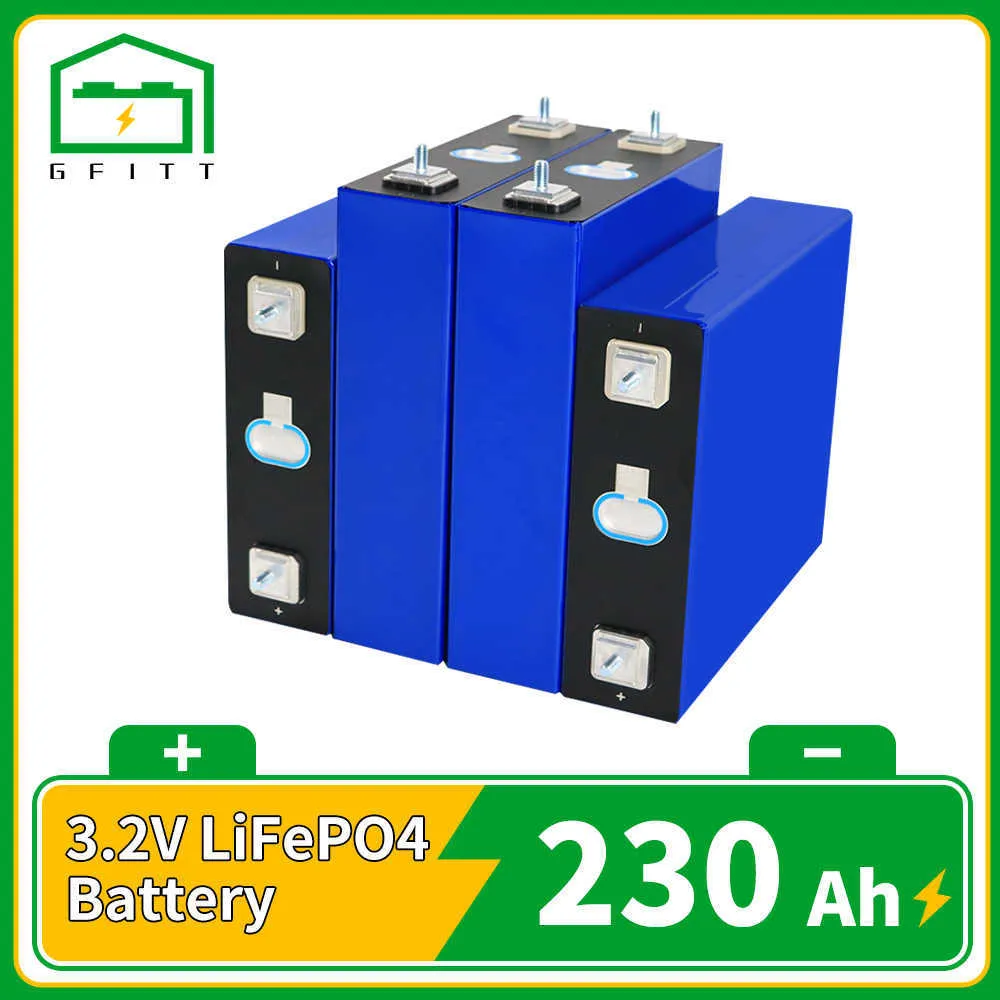 Nouveau 3.2V lifepo4 230Ah batterie bricolage 12V 24V batterie rechargeable pour voiture de tourisme électrique RV cellules solaires ue US exonération fiscale