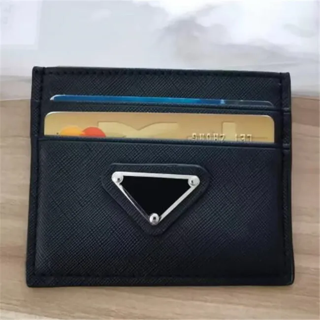 Designer Money Clips Creditcard Wallet Triangle Card Holder Pakket Pakket Min Pack Leather Business Mini Wallets Classic Style