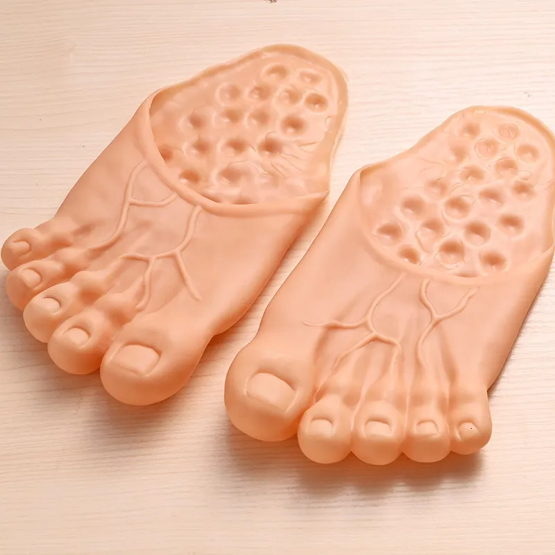 ABOOFAN 3 Pieces Halloween Slippers, Funny Costume Props Giant Feet Slippers Party Supplies Bare Feet Slippers