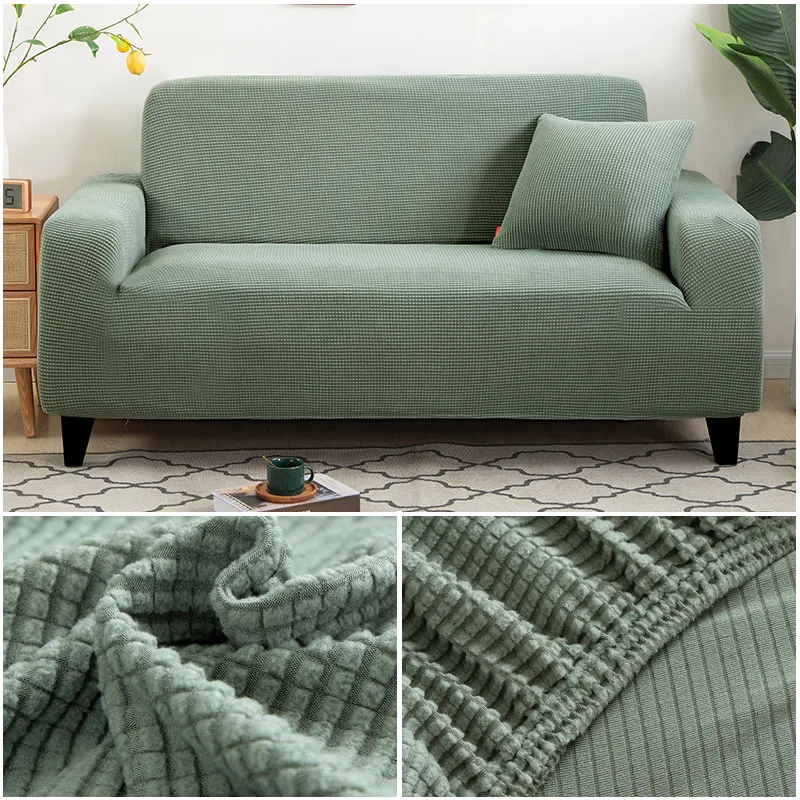 Chair Covers Polar Fleece Sofa For Living Room Armchair Plaid L Shape Corner Sofas Couch Slipcover Home 1/2/3/4 Seat 221202
