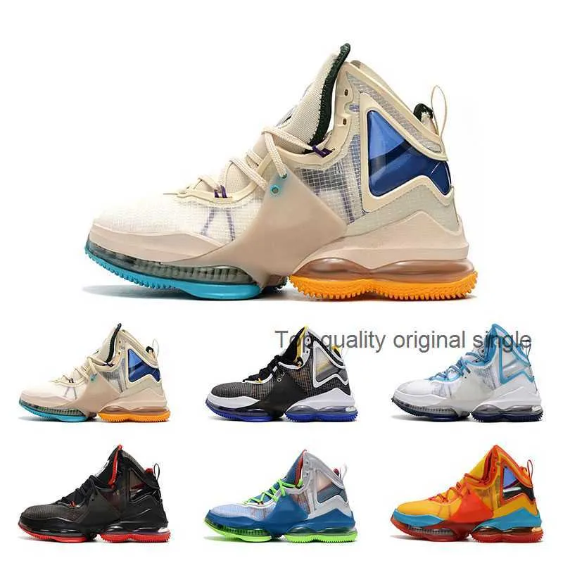 Lebrons 19 Tune Squad Men Basketball Shoes High Quality 19s Green Blue