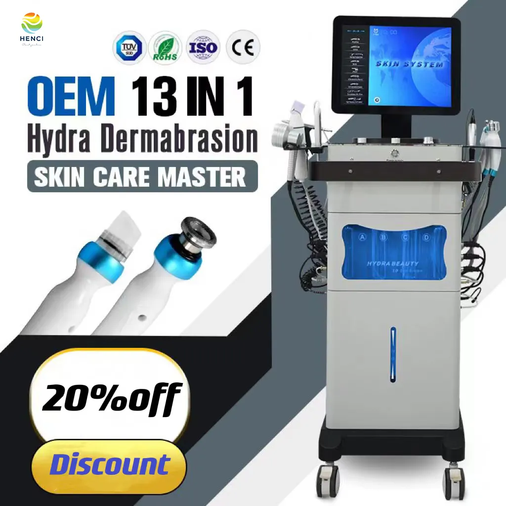 13 in 1 microdermabrasion Professional Oxygene Facial Machine Oxygen Jet皮膚皮膚装置Hydra Facial Equipment for Beauty Salon Spa