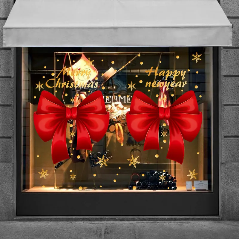 Andra dekorativa klistermärken god julfönster vägg klistermärke Xmas dekaler dekorationer för hemmaköpcentrum butikskontor 221203
