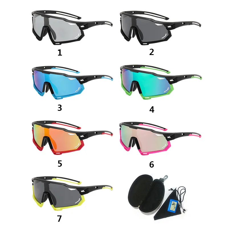 Nuovi occhiali da ciclismo Occhiali da sole Occhiali da sole polarizzati Sport Outdoor bici Donna Uomo bicicletta Occhiali all'ingrosso UV400 Occhiali da corsa 7 colori