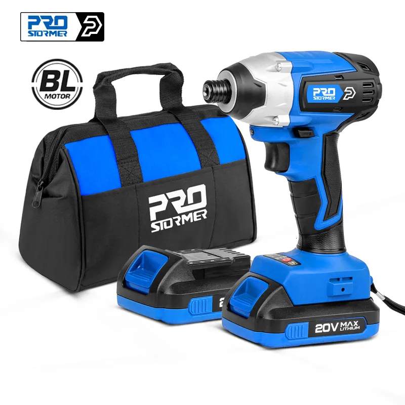 PROSTORMER 221202 Electric Cordless Screwdriver Kit With 300Nm Brushless Motor Impact Driver And Bits Ideal For 20V Cordless Tool Set Enthusiasts From Xue10 54.28 DHgate.Com