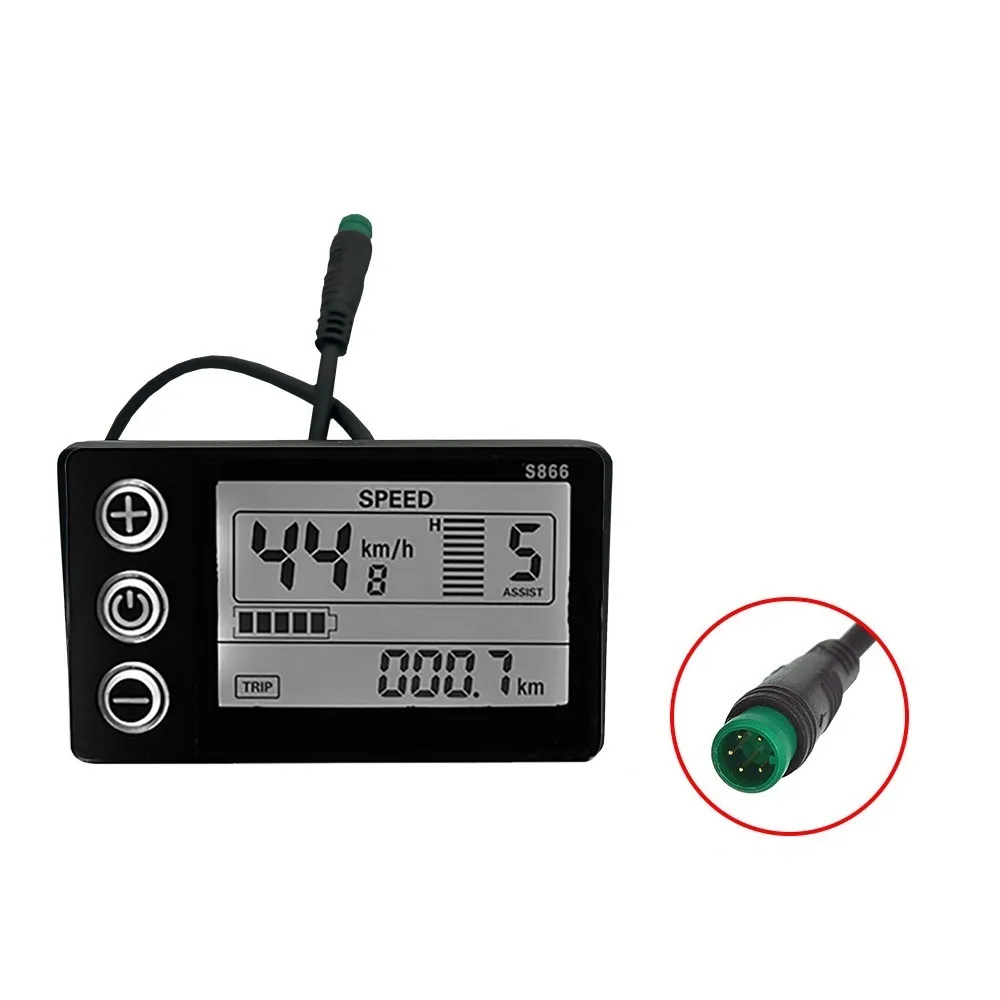 Écran LCD - Cikonielf - S866 - Étanche - Rétroéclairé - Compatible 24V 36V 48V - Sport