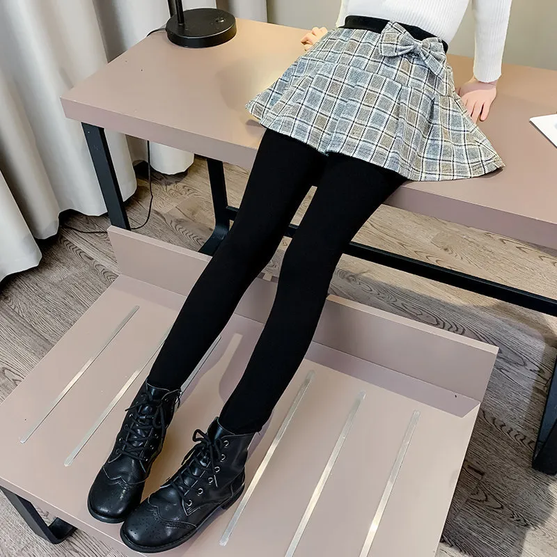 Outfits Plaid Skirt And Black Leggings Baby Clothes For Girls