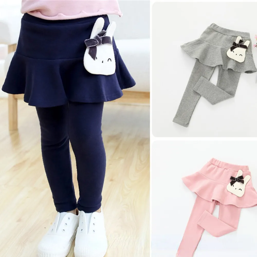 Leggings Tights Baby Girls Lace Princess Skirt pants Spring Autumn Children Slim Skirt Trousers for 2 7 Years Kids Clothes 221203