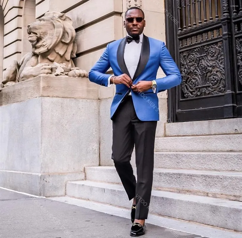 Mejor Precio En A Granel Costumes Pour Hommes Blazer Bleu Avec