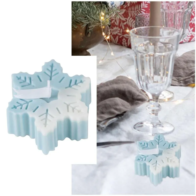 Bougettes de chandelle Christmas Snowflake Box coffre accessoires de mobilier pour la maison Cadeaux de vacances d'hiver