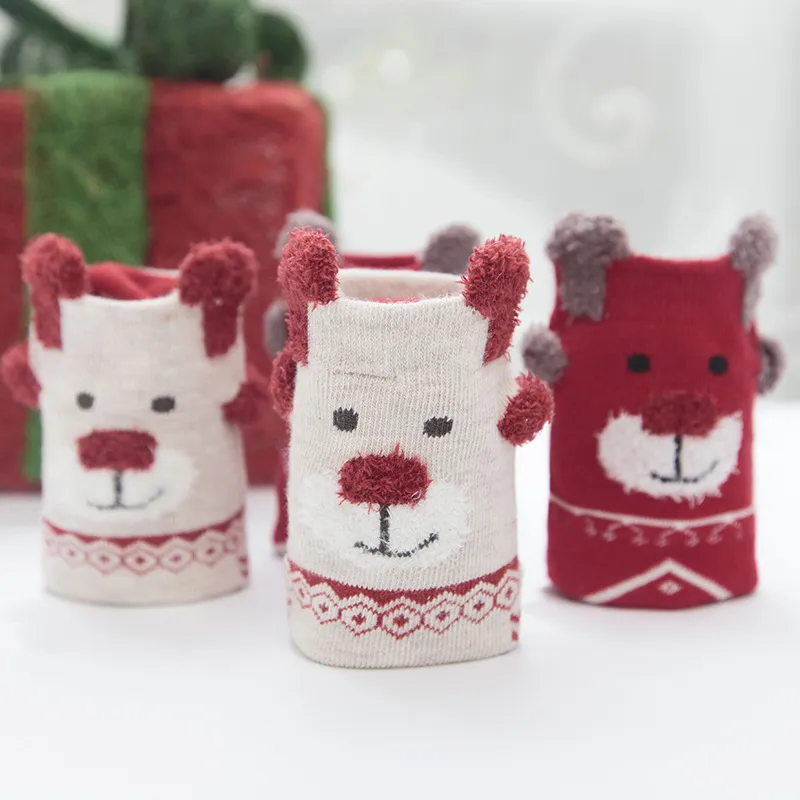 Skarpetki świąteczne bawełniane bawełniane skarpetki dla dzieci w cieple jesienią i zimą