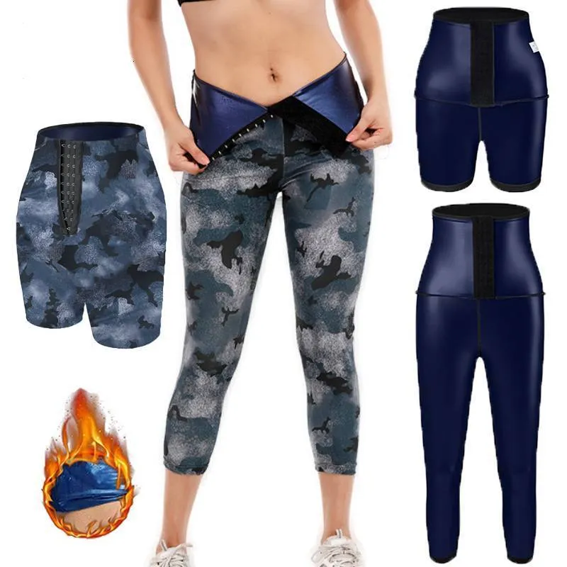 Women's Shaper Sauna Pants Camouflage Waist Trainer Body Shaper Belly Slimming Leggings Reducing Girdles Corset Shapewear Workout Fitness 221202