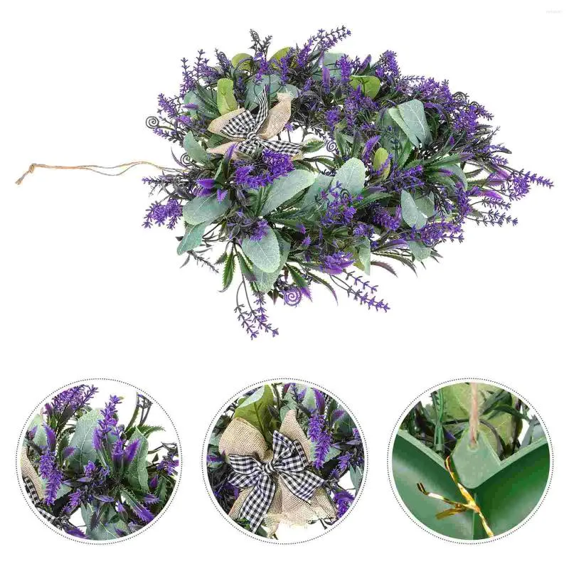Decorative Flowers Wreath Garland Door Heart Flower Day Lavendervalentine Artificial Floral Shaped Front Decorations Sign Spring Valentines