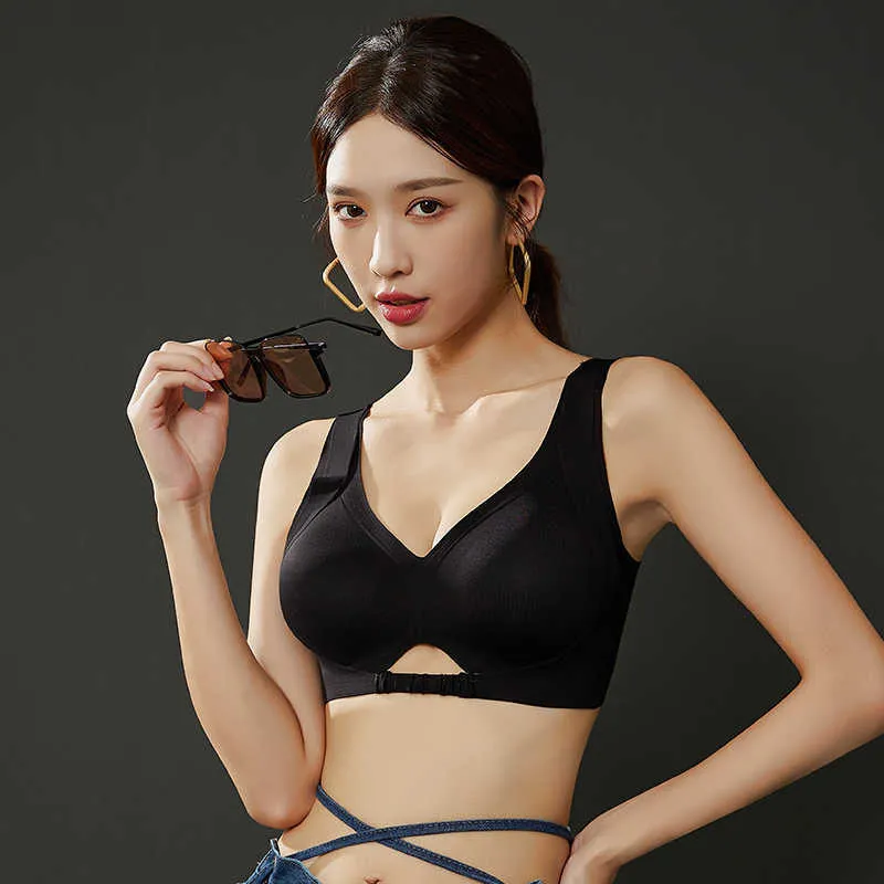 1pc Seamless Bra For Women, Push Up, Anti-sagging, Thin And A Side  Gathering, Suitable For Small Breasts