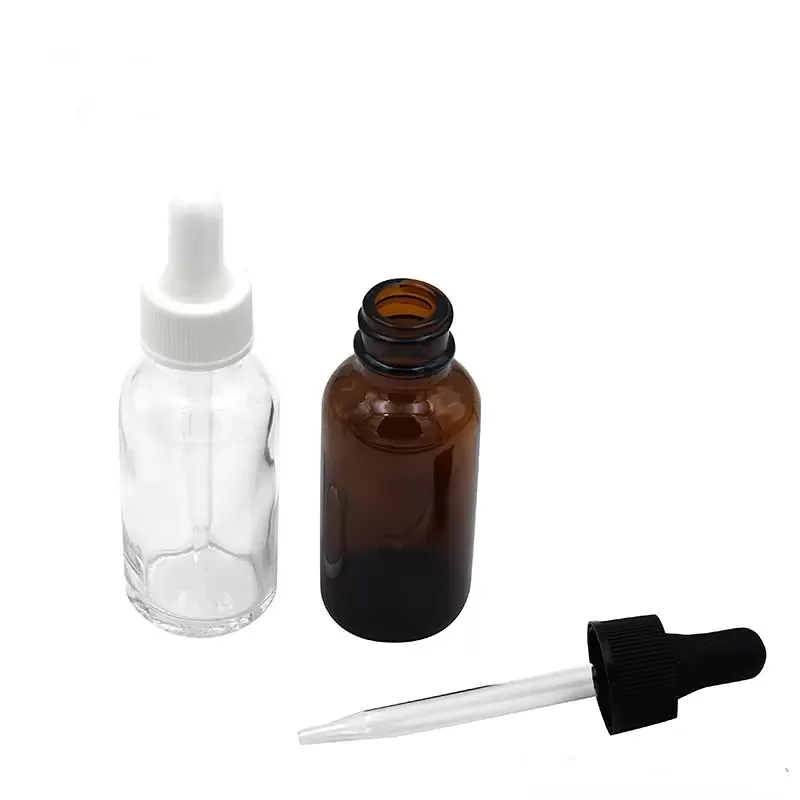 15ml 30ml Amber Glass Dropper Bottles Liquid Reagent Pipette Container Eyedropper Aromatherapy Essential Oil bottle Clear