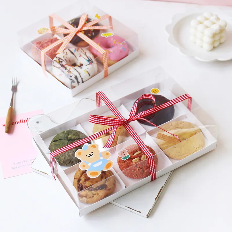 Gift Wrap LBSISI Life 5pcs Mousse Cake Musavat Transparent Packing Box Afternoon Tea Pastry Baking Birthday Wedding Party Decoration 221202