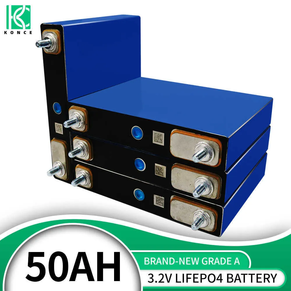 3.2V 50AH Lifepo4 Batterie Haute Capacité Grade A Lithium Fer Phosphate Cellule 12V 24V 36V 48V pour RV Golf Cart Bateaux EV Campers