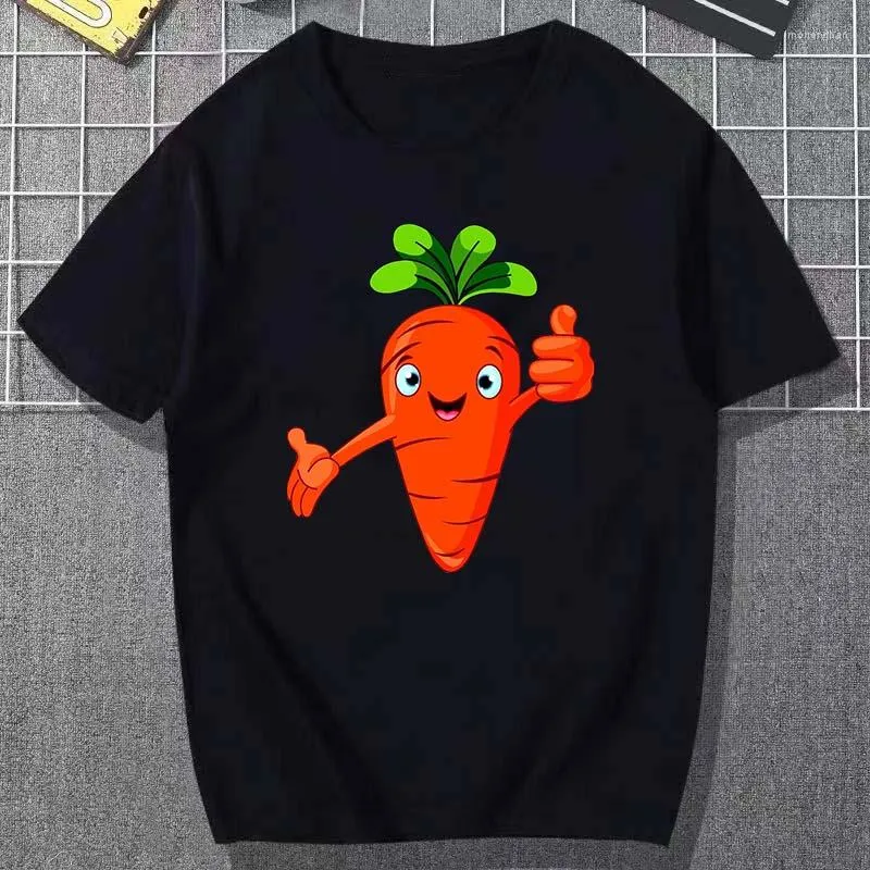 Мужские рубашки T Забавник морковный принт.