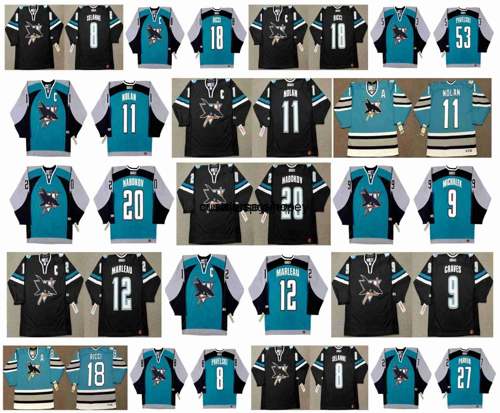 Hockey Jersey Vintage Owen Nolan Joe Pavelski SCOTT PARKER EVGENI NABOKOV Michalek PATRICK MARLEAU Green From Marvel jersey 35.15 DHgate.Com