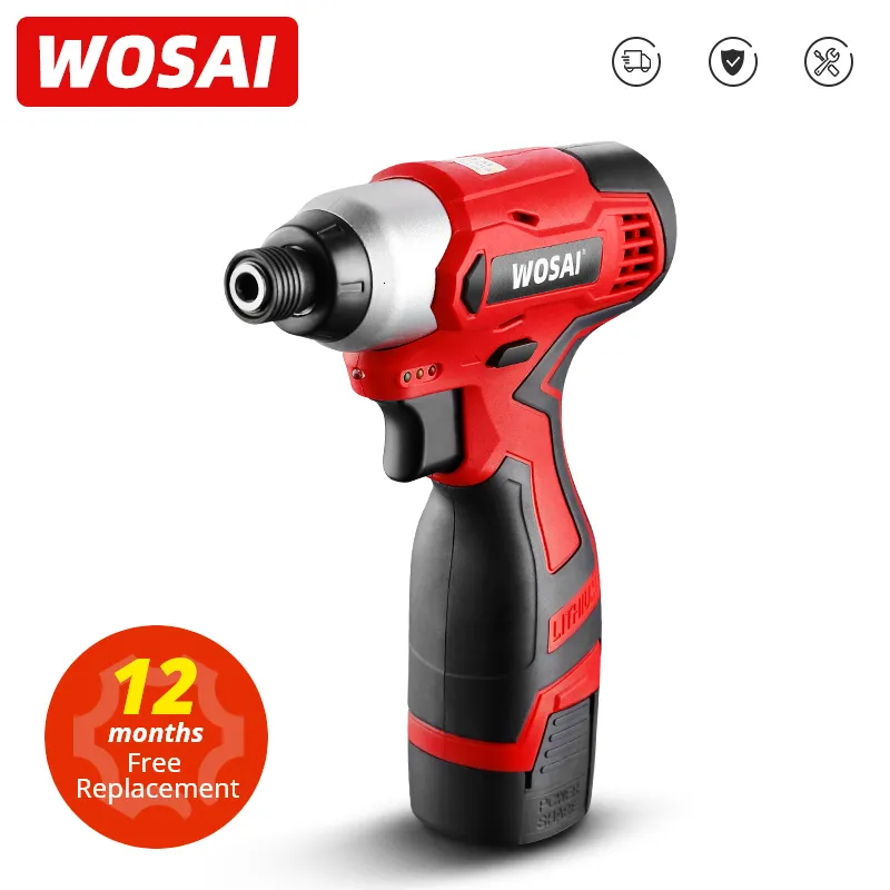 Trapano elettrico WOSAI 16V Cacciavite 100Nm Impact Driver Trapano a batteria Multifunzione per uso domestico Hit Power Tools MTSER 221202