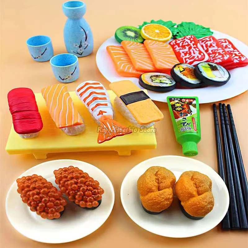 ibasenice 74 Peças Vaporizadores De Comida De Sushi Japonês Brinquedos De  Comida Infantil Conjuntos Infantis Jogo De Fingir Jogo De Cozinha Brinquedo  De Fingir Comida Para Brincar Sushi De