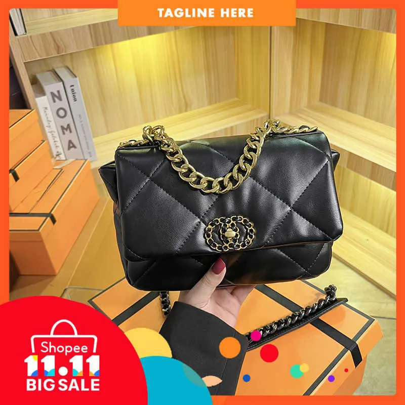 80% de réduction sur les sacs de conception de luxe chaîne sac pour femmes Yangqi Bags2022 nouvelle Texture rhombique épaule unique bandoulière boucle sac à main lourd
