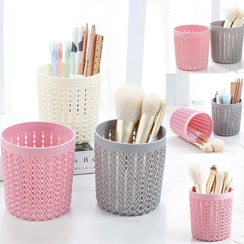 Storage Boxes 1PC Makeup Brushes Cylinder Hollow Make Up Tools Organizer Brush Box Empty Pen Holder Bathroom Supplies