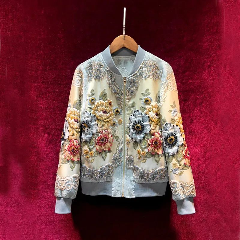 여자 재킷 짧은 봄과 가을 클래식 패션 기질 슬림 캐주얼 수입 자카드 스몰 스탠드 칼라 코트 크기 m l xl