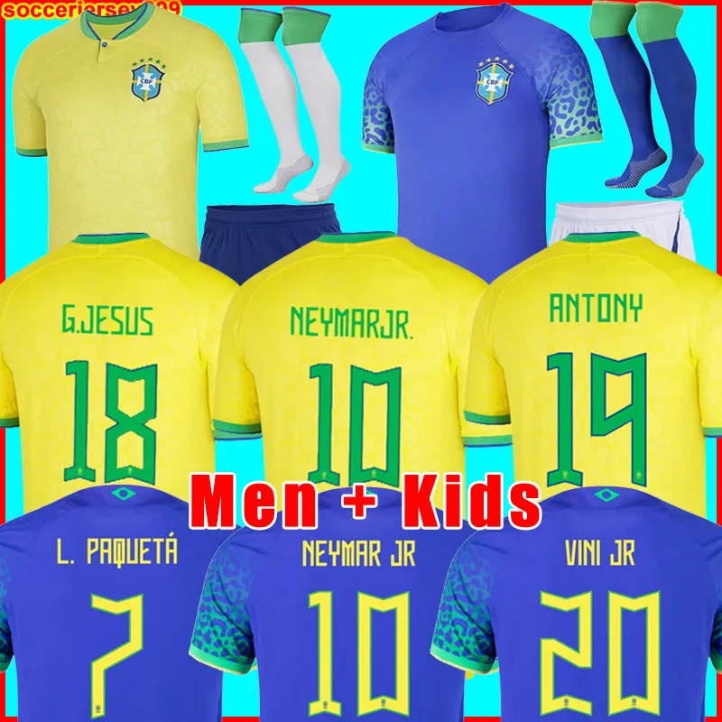 2022 Koszulki piłkarskie Camiseta de futbol Antony Paqueta Brazils Football Shirt Jesus Richarlison Pele Casemiro Brasil 22 23 MAILLOTS Piłka nożna mężczyzn Kobiety