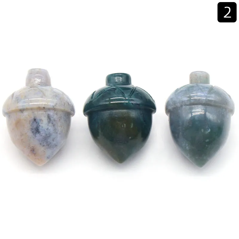 Naturlig form Acorn Gemstone Decorative Hand Carved Healing Fancy Fasper Hazelnut Stone For Home Decoration Gift