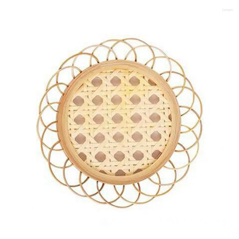 Tavol tabellone bandiera di tazza di tazza giapponese in stile giapponese placemat in bamb￹ tappetino a piattino non slittamento decorazione da pranzo rattan