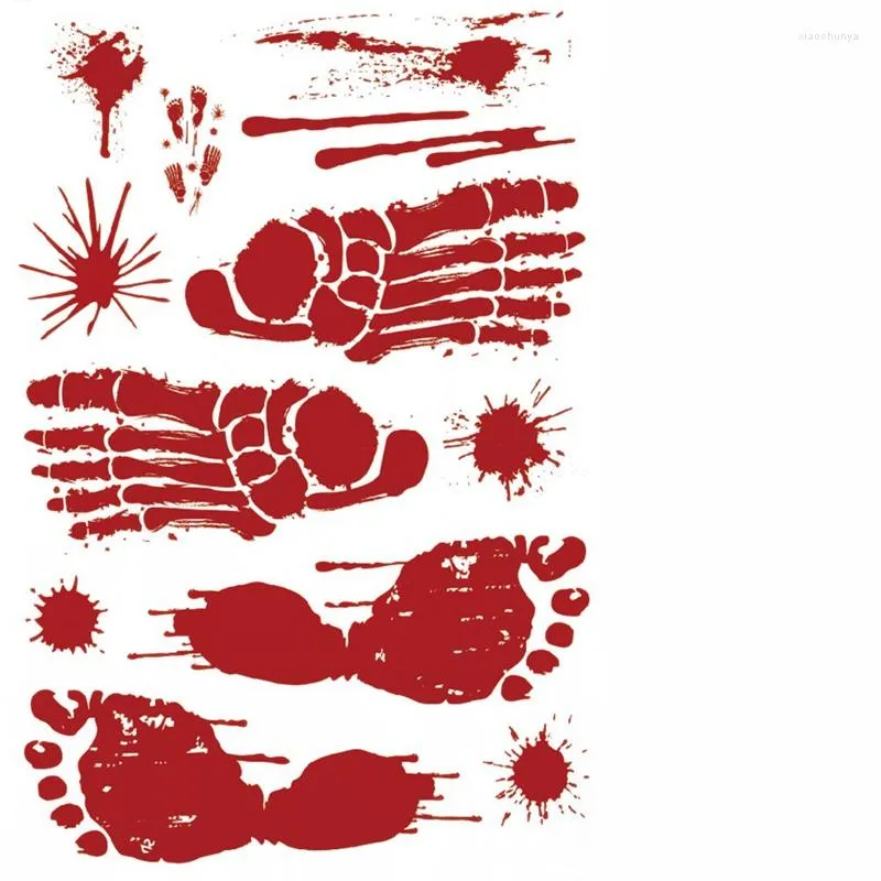 Gift Wrap 25 35cm 1pcs Foot Blood Print Bathroom Poster One Piece Room Decor Aesthetic Vintage Self-adhesive Mirrors