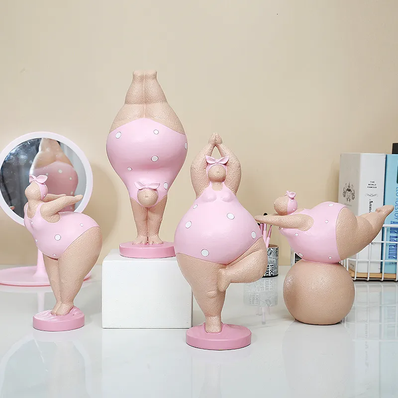 Decorative Objects Figurines Living Room Decorations Creative Girl Simple Art Yoga Ornaments Office Desk Computer Trinkets 221203
