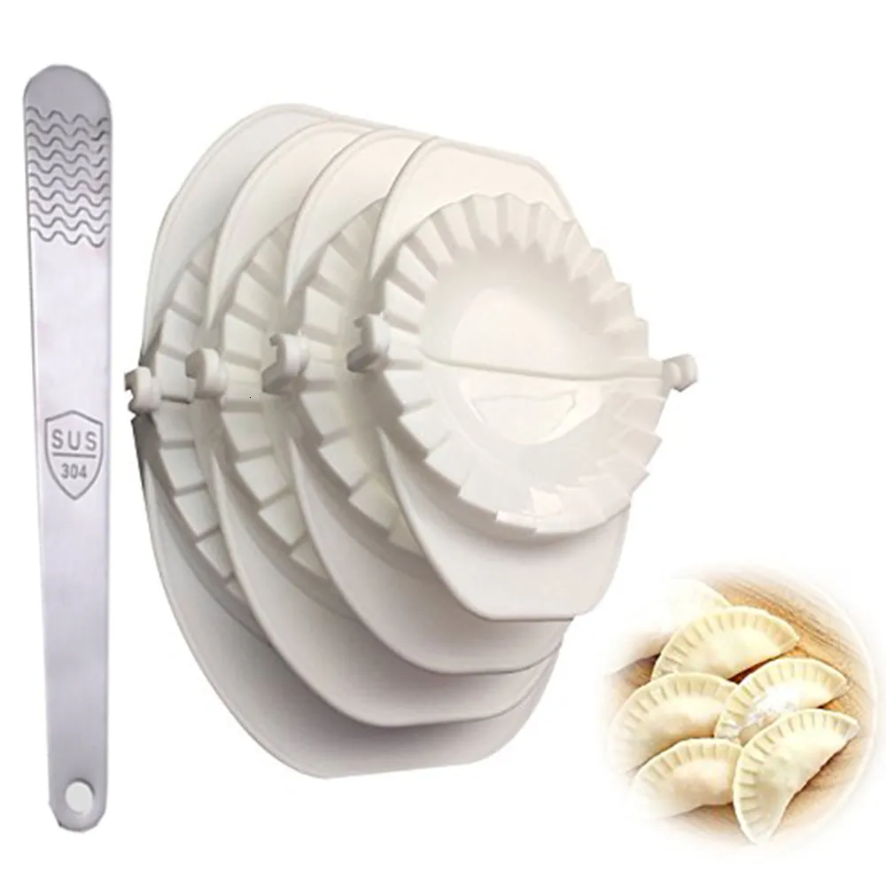 Другой кухонный обеденный бар 4PCSSet Press Ravioli Тестоевое тесто для пирога Diy Dumpling Maker Gyoza плесень инструмента 4 размер легкий экологически чистый пельмени 221203