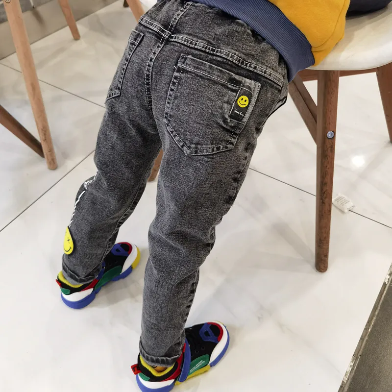 Jeans ienens infantil garotos roupas calças crianças usam roupas de jeans infantil calças de bebê de fundo 4 5 6 7 8 9 10 11 anos 221203