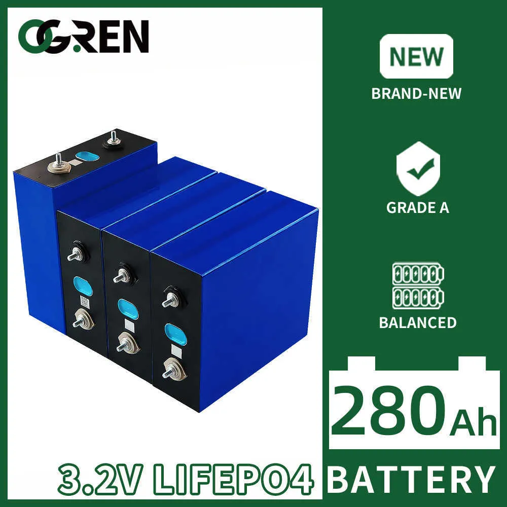 Lifepo4-batería Solar de 3,2 V, 271Ah, 280AH, bricolaje, 12V, 24V, 48V, barco, carrito de Golf, carretilla elevadora, celda recargable de fosfato de hierro y litio para el hogar