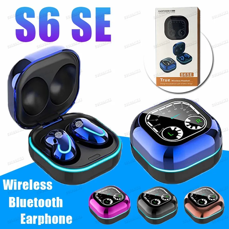 S6se TWS Wireless Ohrhörer bequemer Mini -Knopf Bluetooth -Kopfhörer Kopfhörer HiFi Sound Binaural Call Ohrhörer 9D Sport Headset