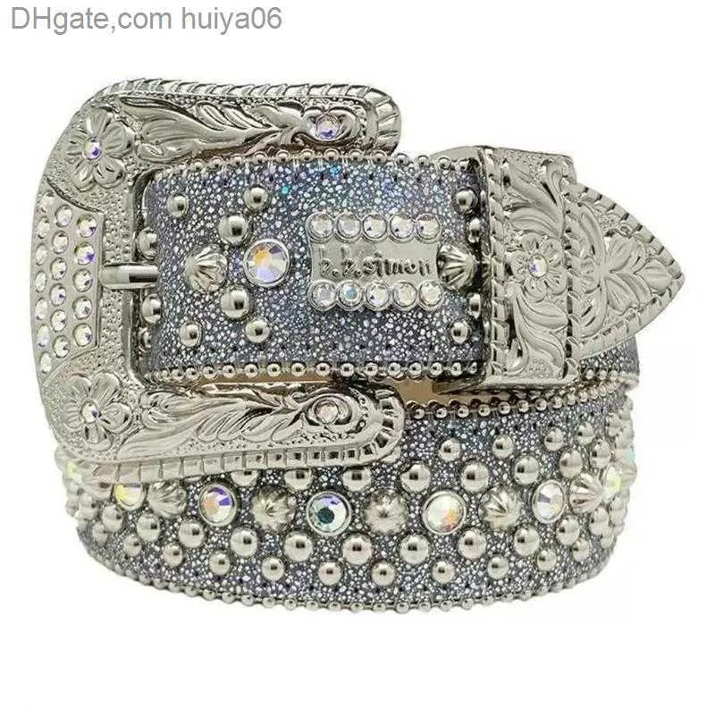 2022 Cinturones de moda para mujer Diseñador Hombre Bb Simon cinturón de diamantes de imitación con diamantes de imitación brillantes como regalo huiya06