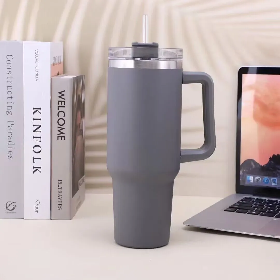 40oz tasses thermos en acier inoxydable avec poignée vide tasse de café  Tumbler portable à double couche de voiture tasse à café de voyage tasse  d'eau