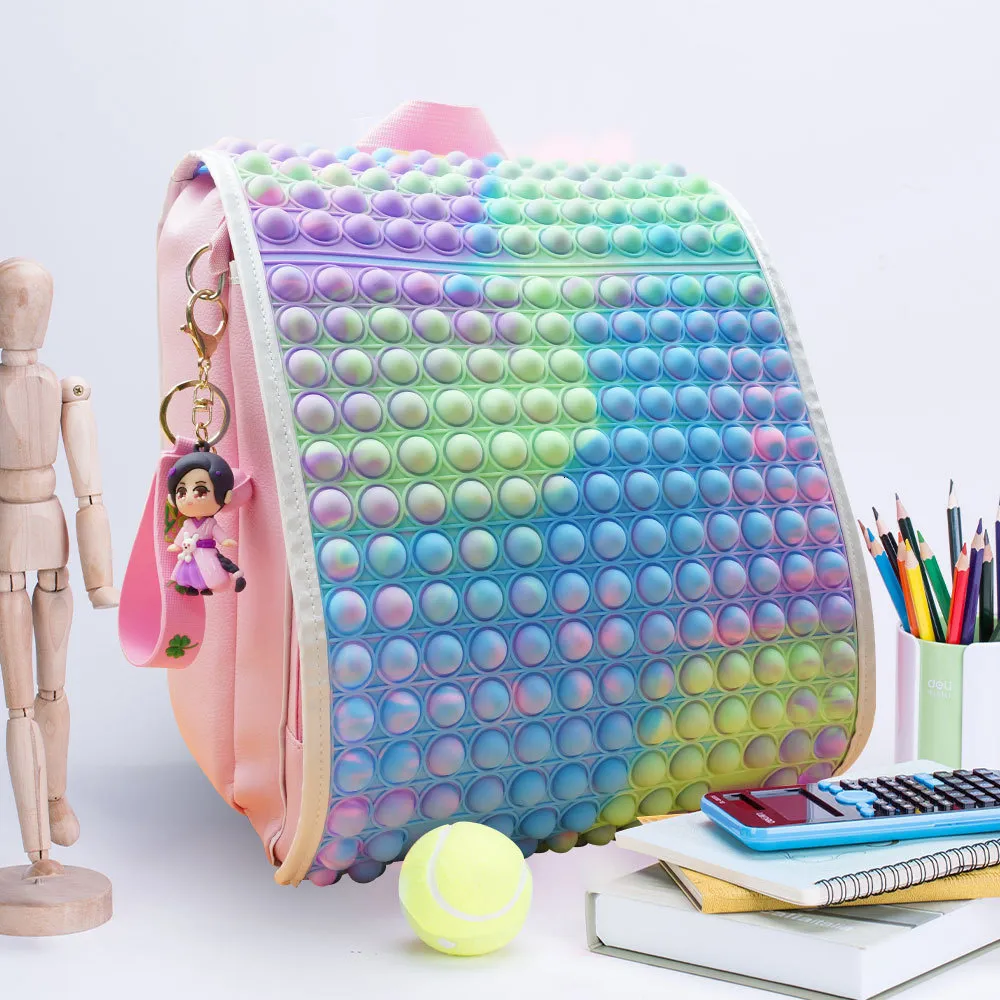 Big Capacity Kids Backpack Pop Bubble Fidget Toy... From  display picture 1