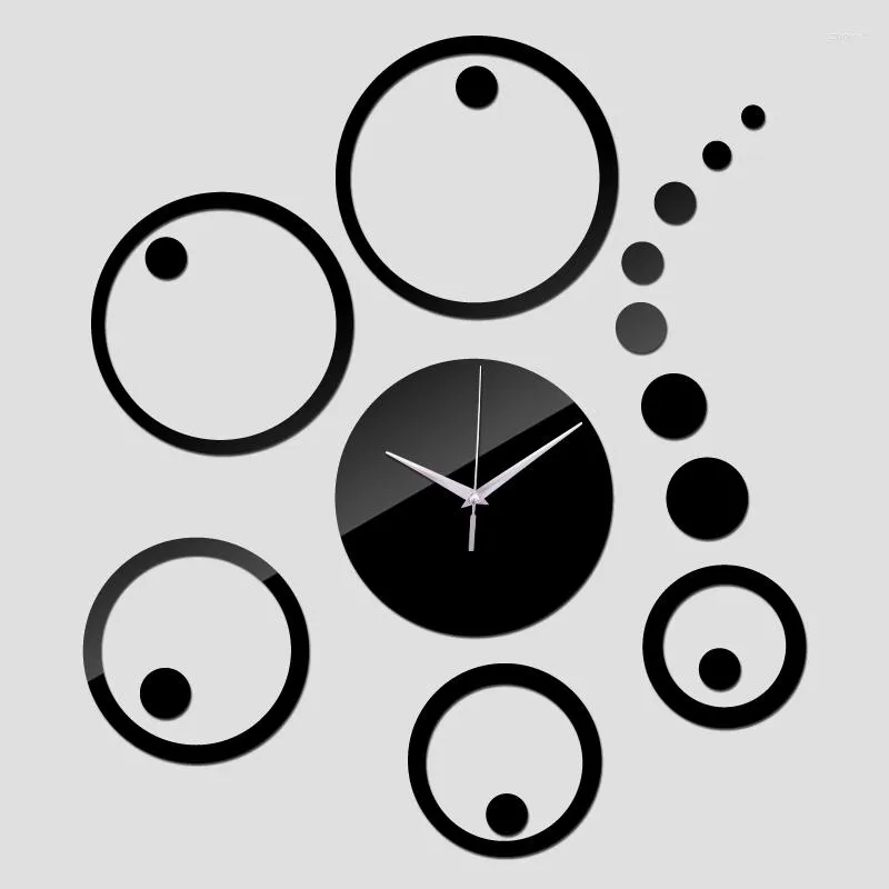 Настенные часы домашний декор Ayclic Mircor Clock Modern Design Watch Подарок гостиная Акриловая стикера Многоцелевой набор