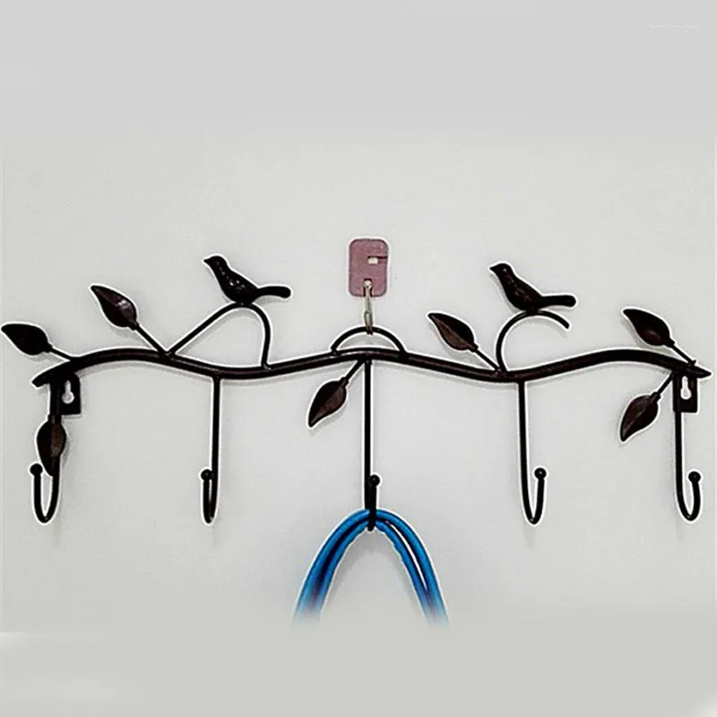 Clothing Storage Birds Metal Wall Coat Rack And Hat Multi-Function Mounted Hook Hangers For Livingroom Bedroom Multifunctional Up