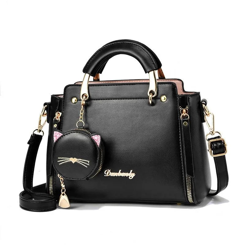 HBP Bolsas fofas bolsas bolsas de bolsas femininas bolsa de bolsa de moda de moda bola de ombro de espuma preto cor 1021