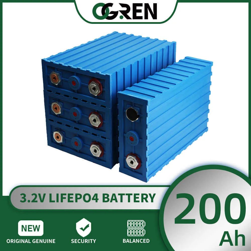 3.2V Lifepo4 Batterie 200AH 4/8/16/32PCS Haute Capacité Lithium Fer Phosphate Cellule 12V 24V 36V 48V pour RV Golf Cart Yacht Batterie