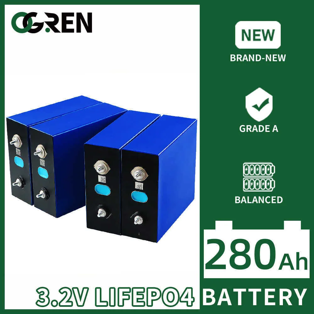 280Ah Lifepo4 batterie 3.2V Rechargeable nouvelle batterie solaire au Lithium fer phosphate pour 12V 24V 48V bateau chariot de Golf RV chariot élévateur