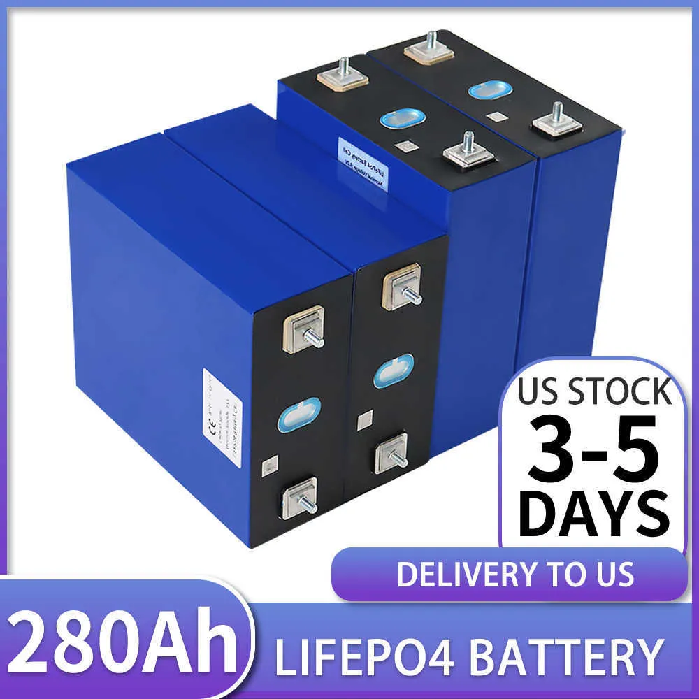 3.2V LIFEPO4 280AH 배터리 새로운 1/4PCS 요트 RV 에너지 저장 DIY 12V 24V 48V US를위한 충전식 LIFEPO4 배티 태양열